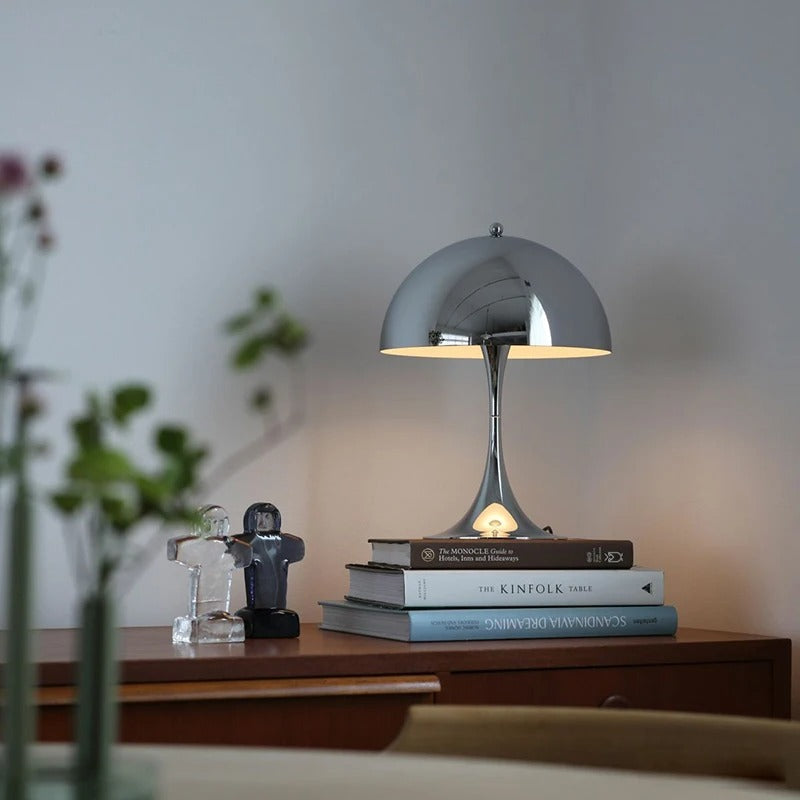 Lámpara de mesa seta Moriel – cromo