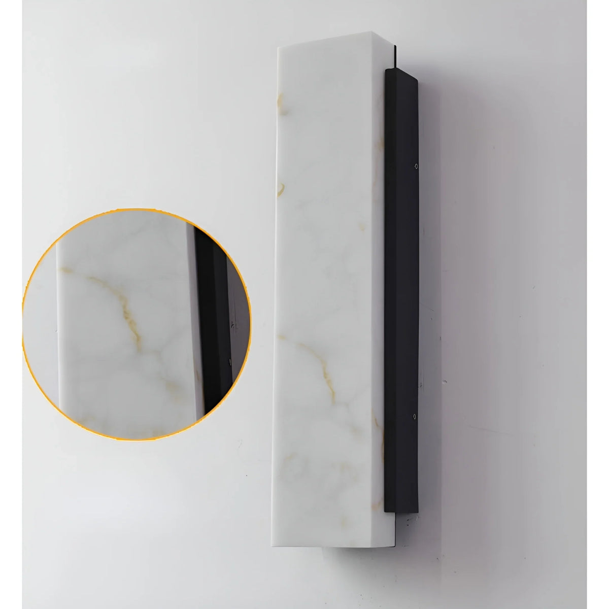 Aplique de pared exterior Odalba – detalle de la textura efecto mármol