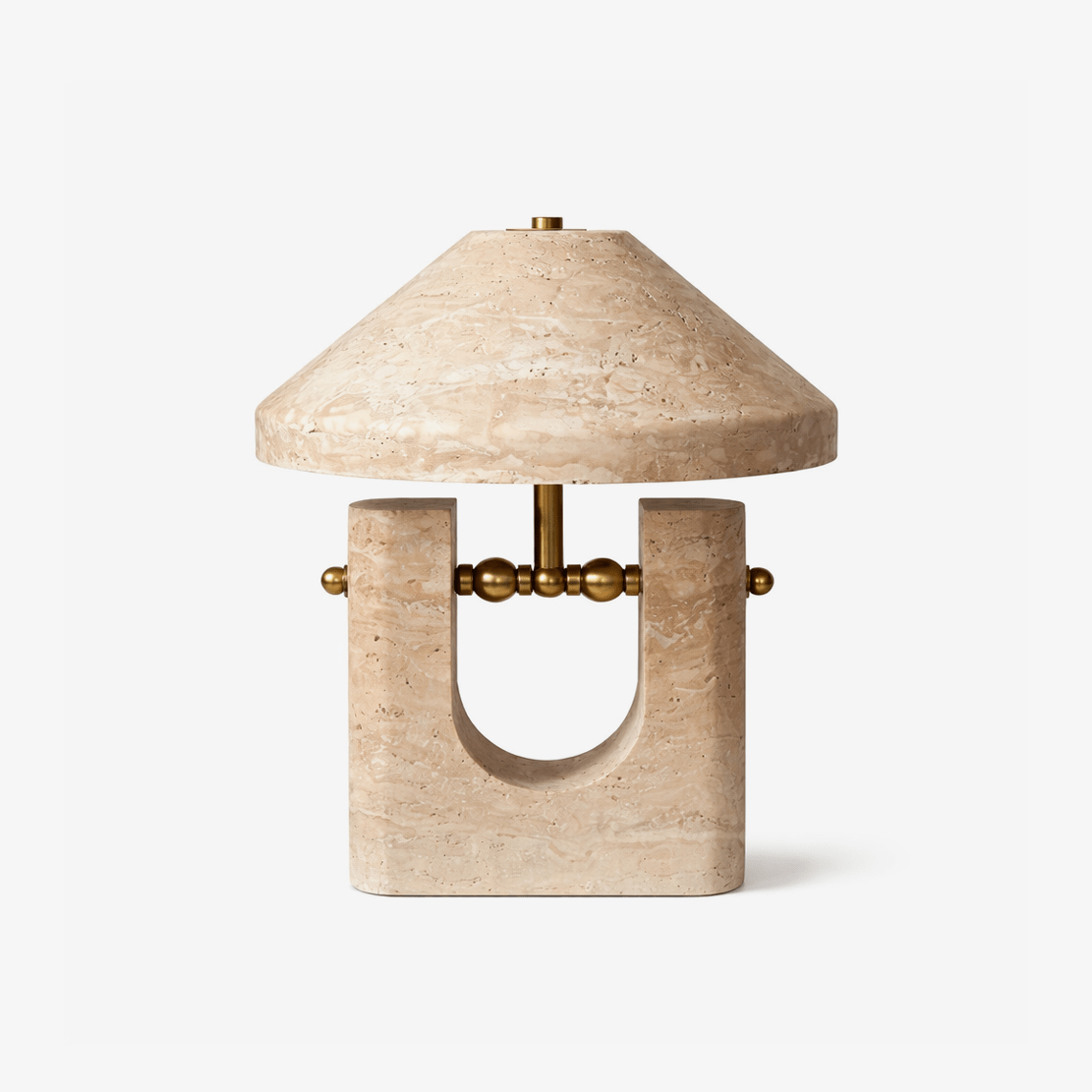 Lámpara de mesa de travertino Mavera – vista principal