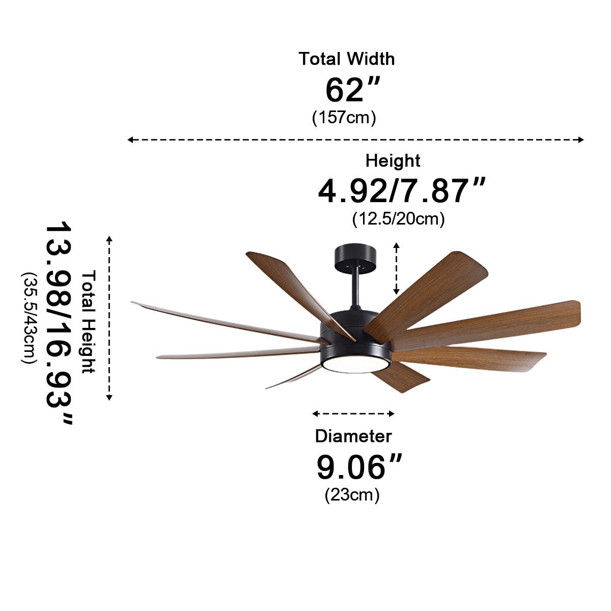 Ventilador de techo con luz Cardela en un salón amplio – imagen 11