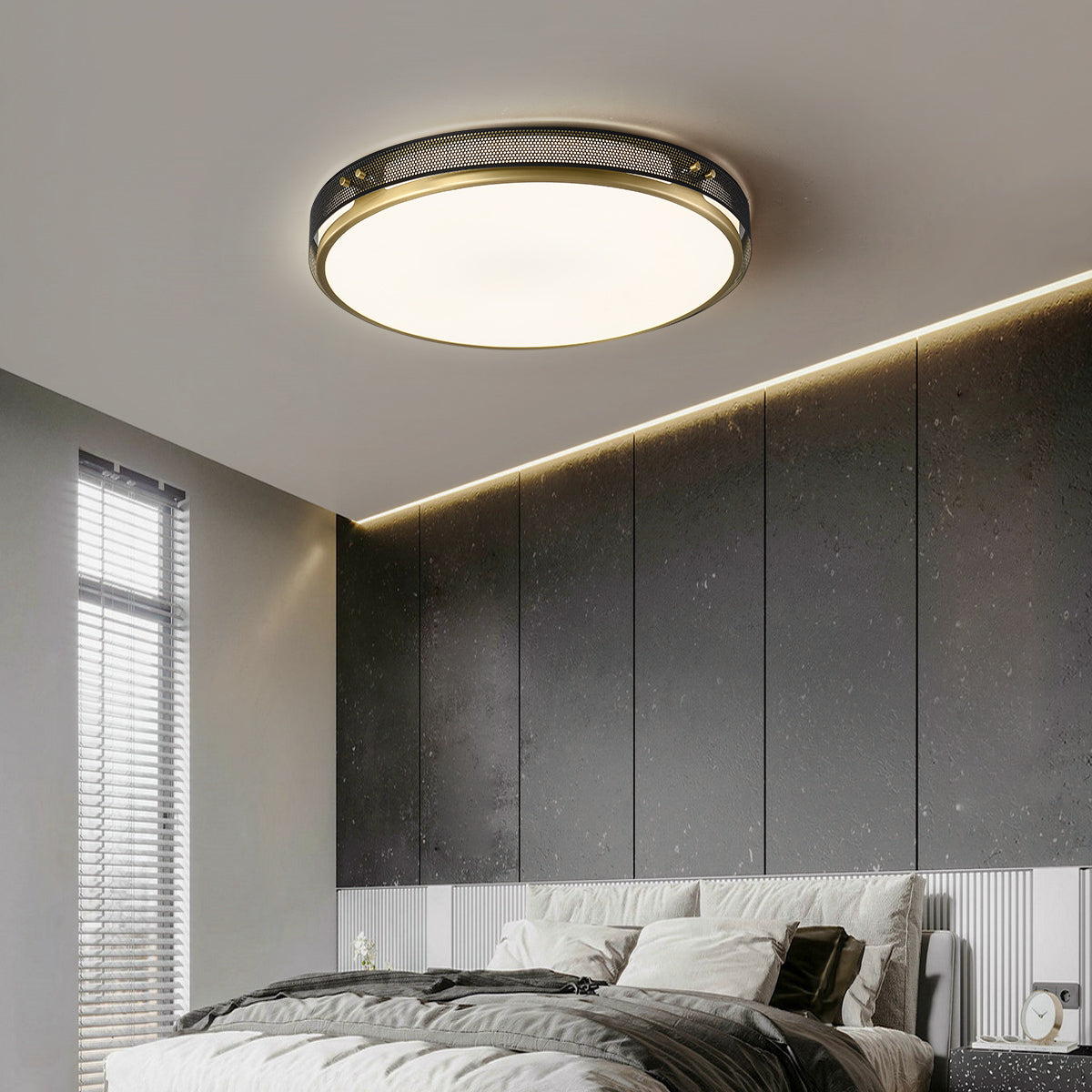 Plafón LED de techo Brunela en un dormitorio moderno – imagen 5