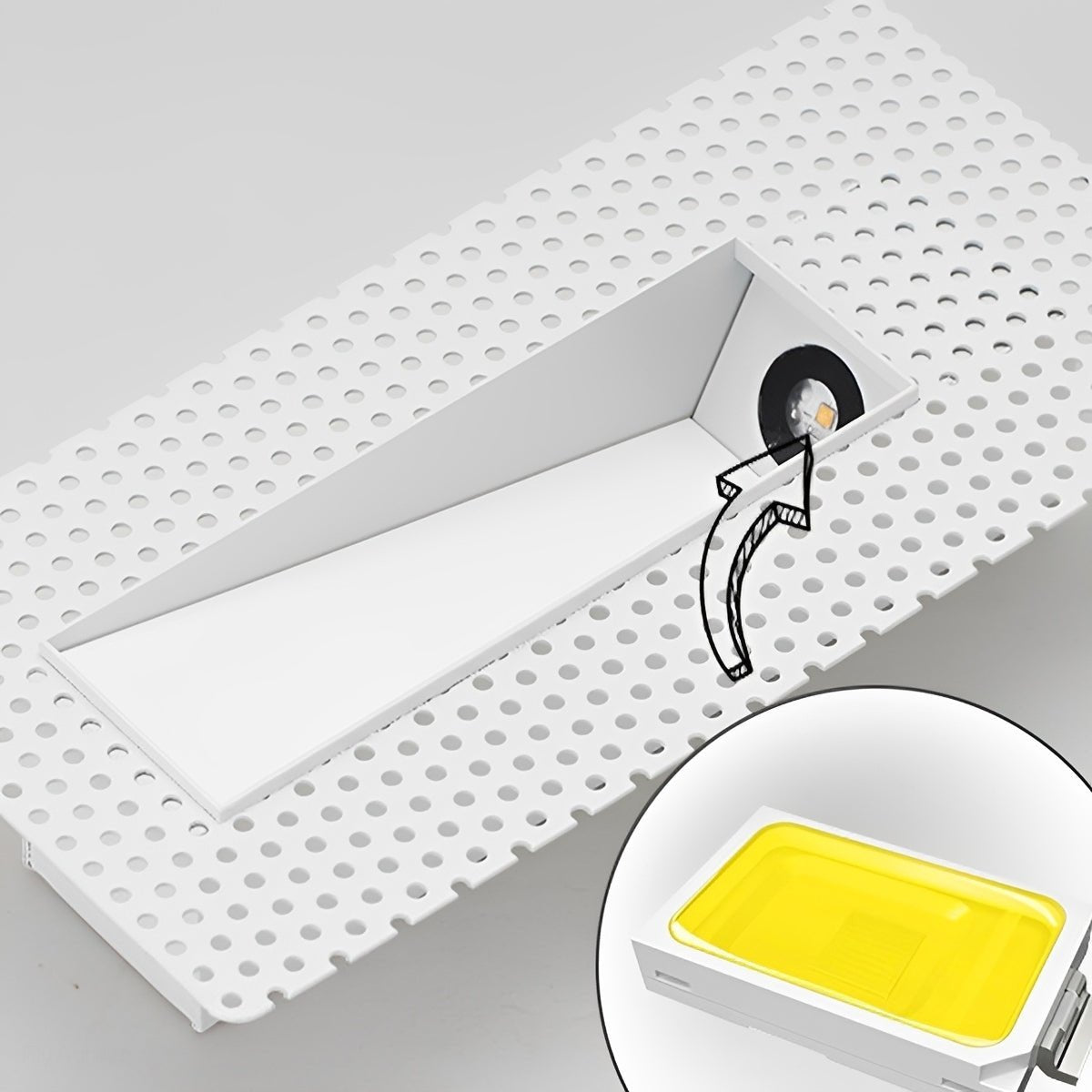 Aplique LED empotrable para escaleras Alpaso en una escalera de casa – imagen 15