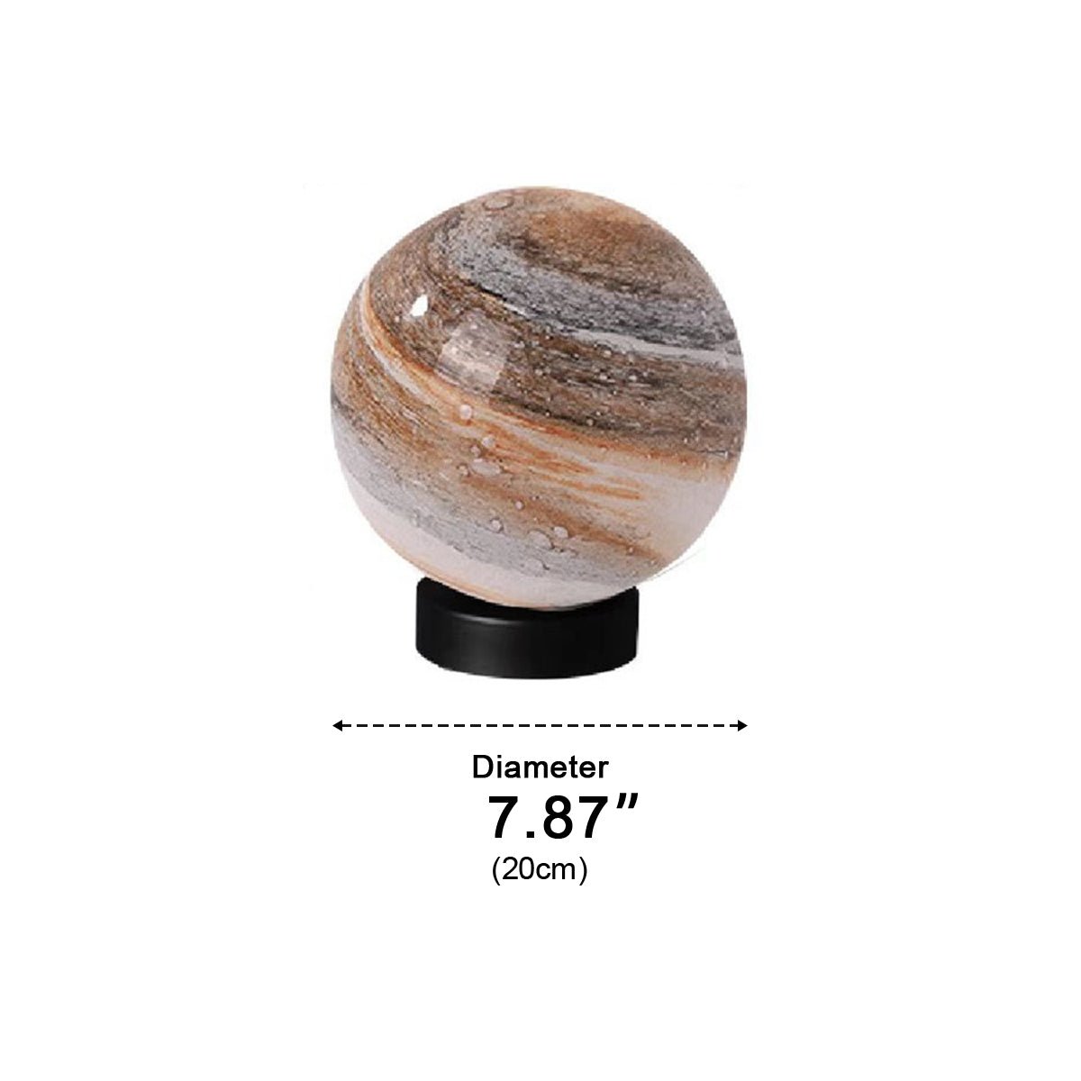 Lámpara de pilar exterior Nuzia – esfera ámbar de Ø 20 cm