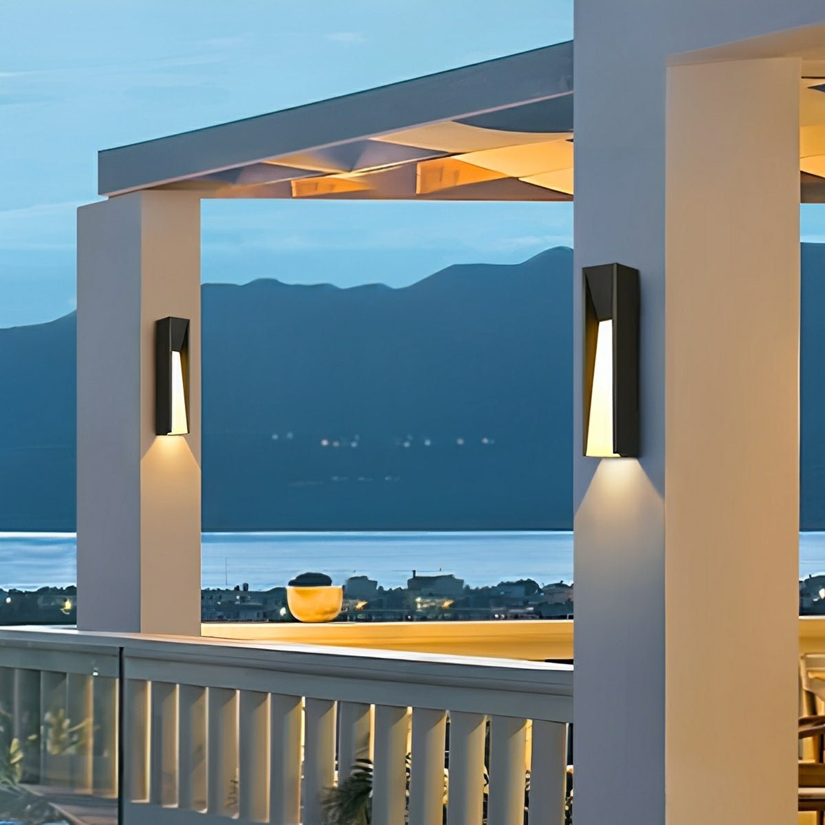 Aplique de pared exterior LED Nuarte en una fachada moderna – imagen 11