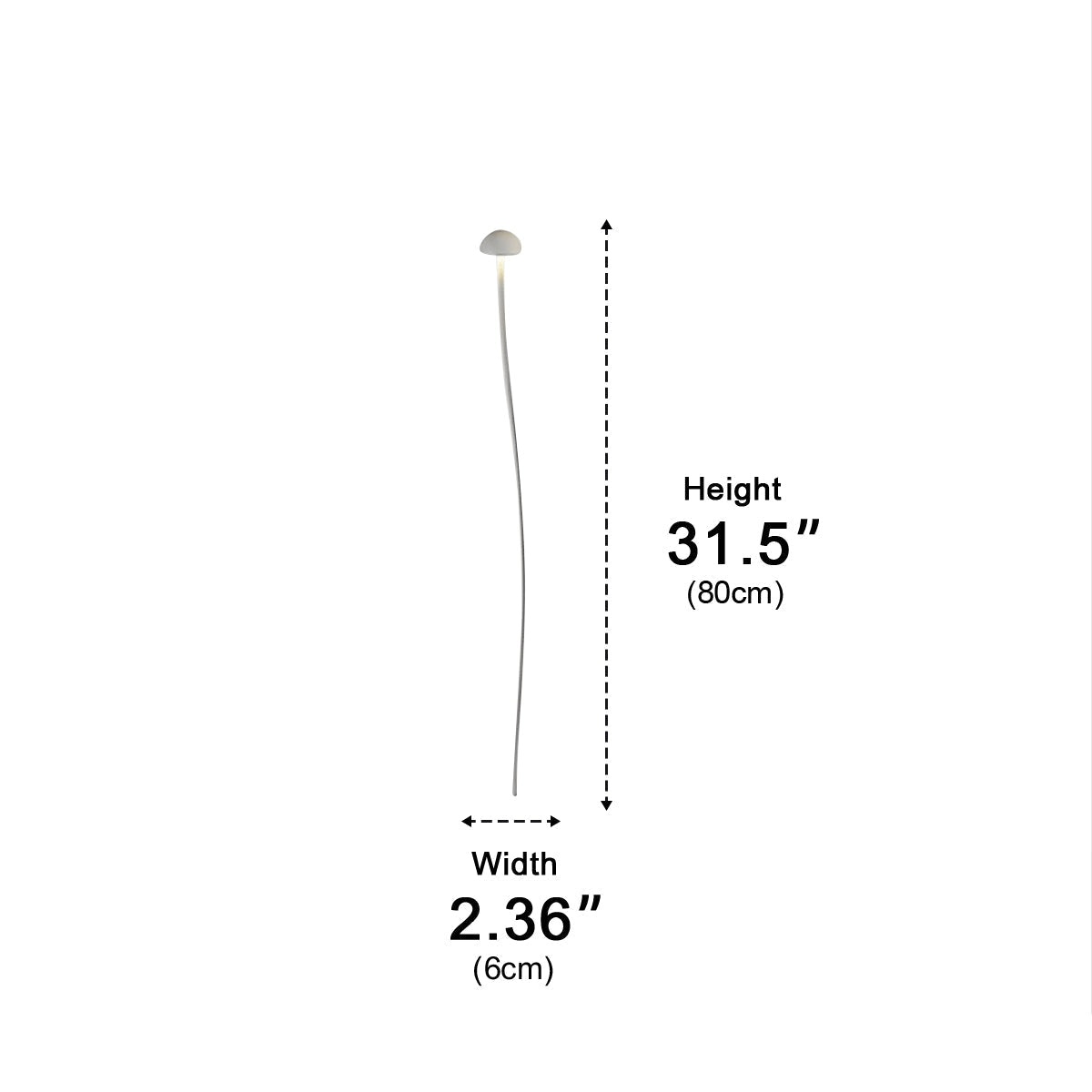 Baliza LED de jardín Lumbrela – medidas de 80 cm