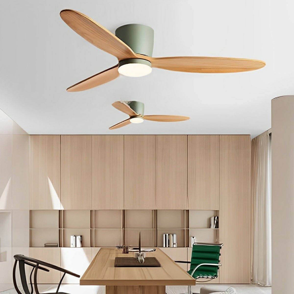 Ventilador de techo con luz Escandia en un salón de estilo nórdico – imagen 3