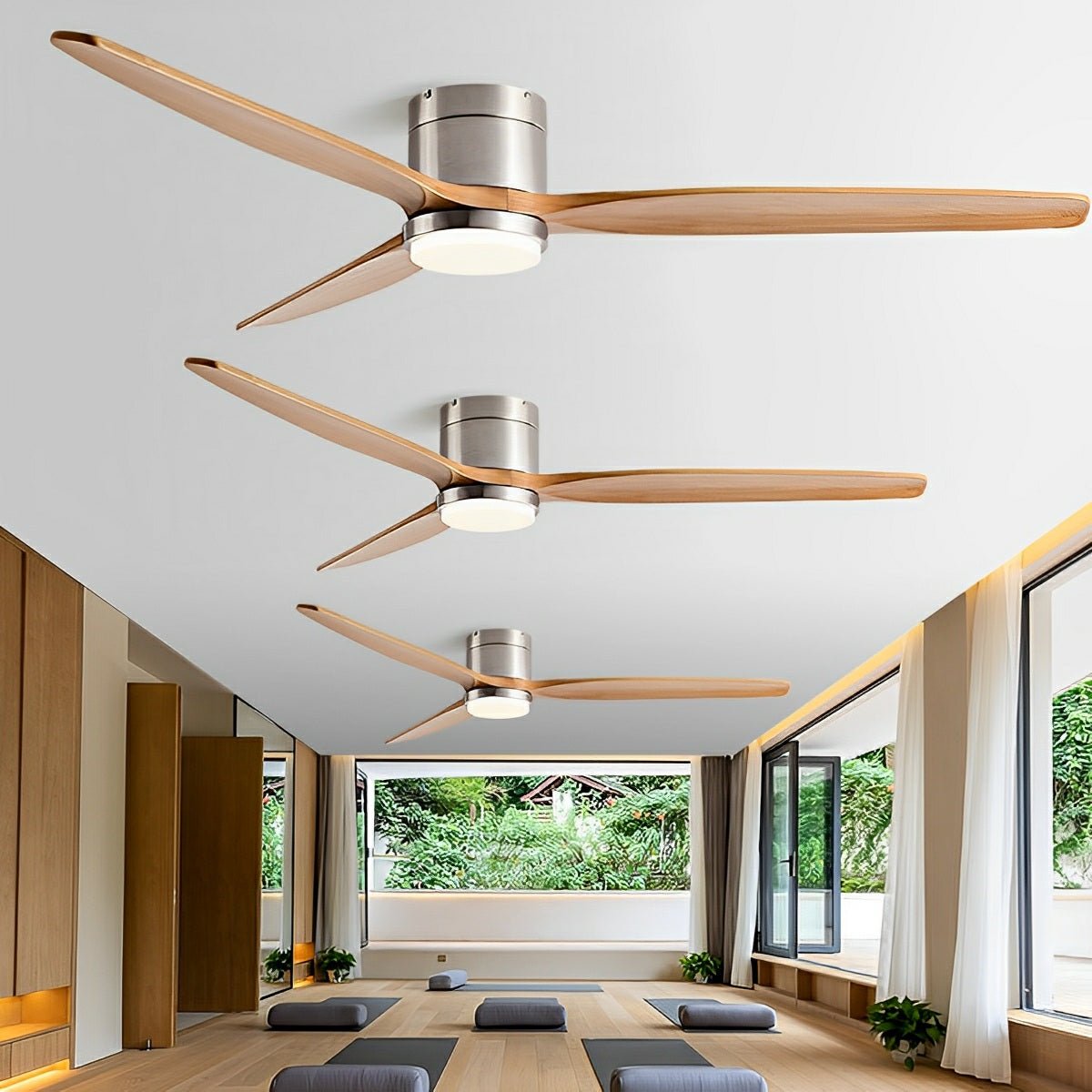 Ventilador de techo con luz Robledo en un salón nórdico – imagen 2