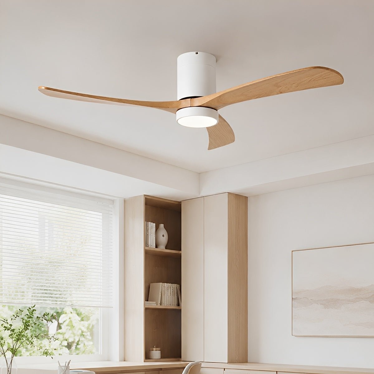 Ventilador de techo con luz Vernia en un salón moderno – imagen 7
