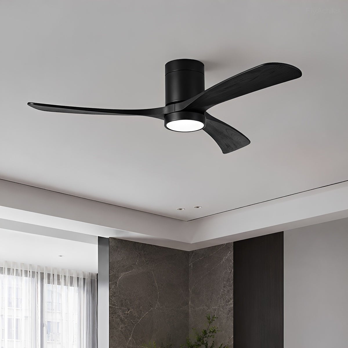 Ventilador de techo con luz Vernia en un salón moderno – imagen 8
