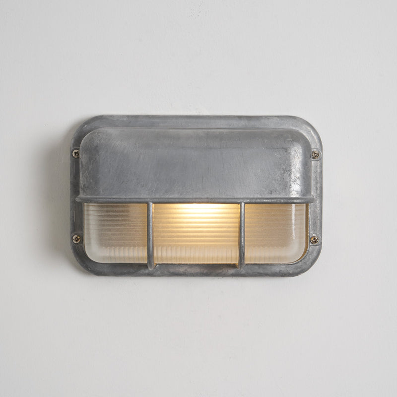 Molara - Aplique de Pared Exterior Estilo Marinero de Aluminio y Cristal