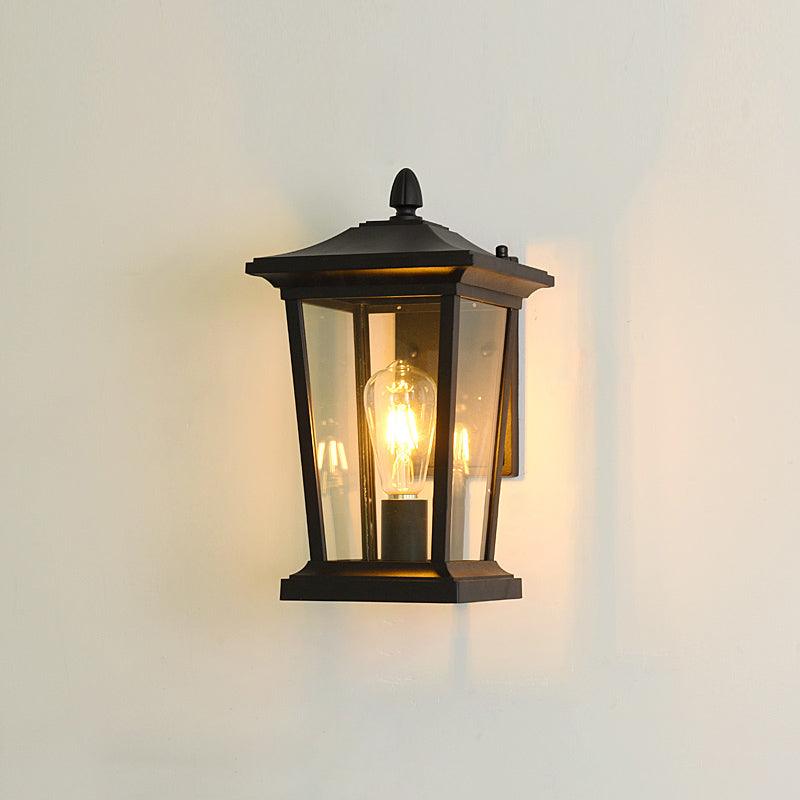 Monfaro - Aplique de Pared Exterior Farol Clásico de Aluminio y Vidrio