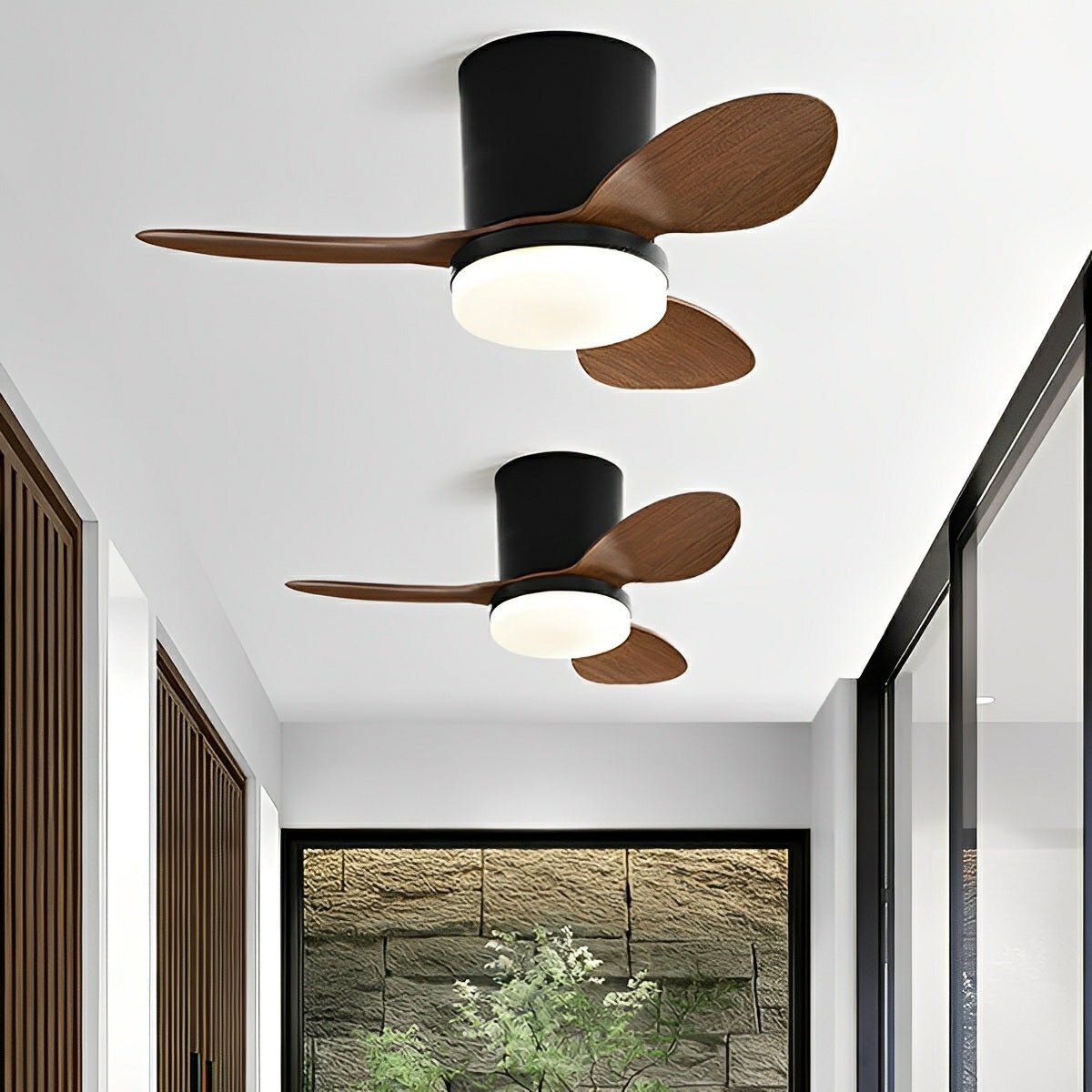 Ventilador de techo con luz Ivelda en un salón nórdico – imagen 10