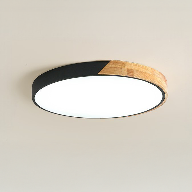 Lámpara de techo nórdica de madera Tilena en un dormitorio sereno – imagen 5