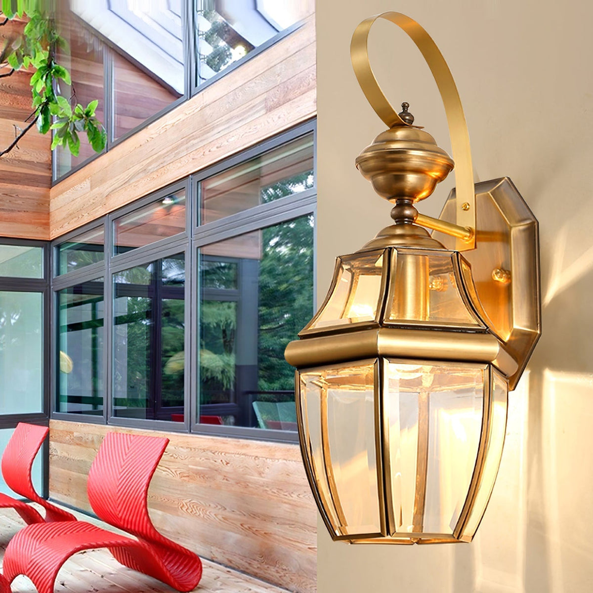Farol de pared exterior Nurilla en la fachada de una casa – imagen 7