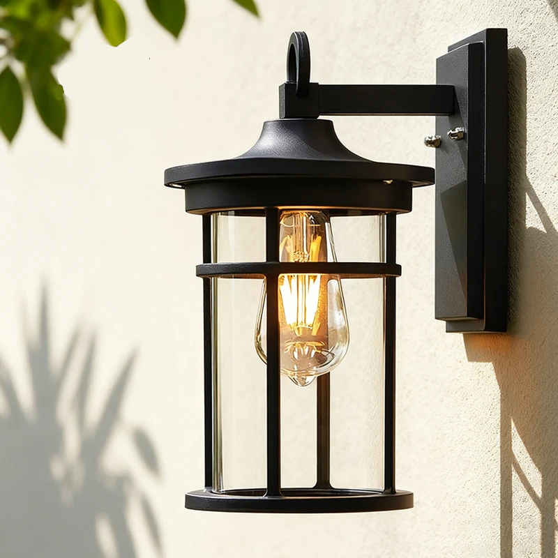Farol de pared exterior Nyrena en la entrada de una casa – imagen 5