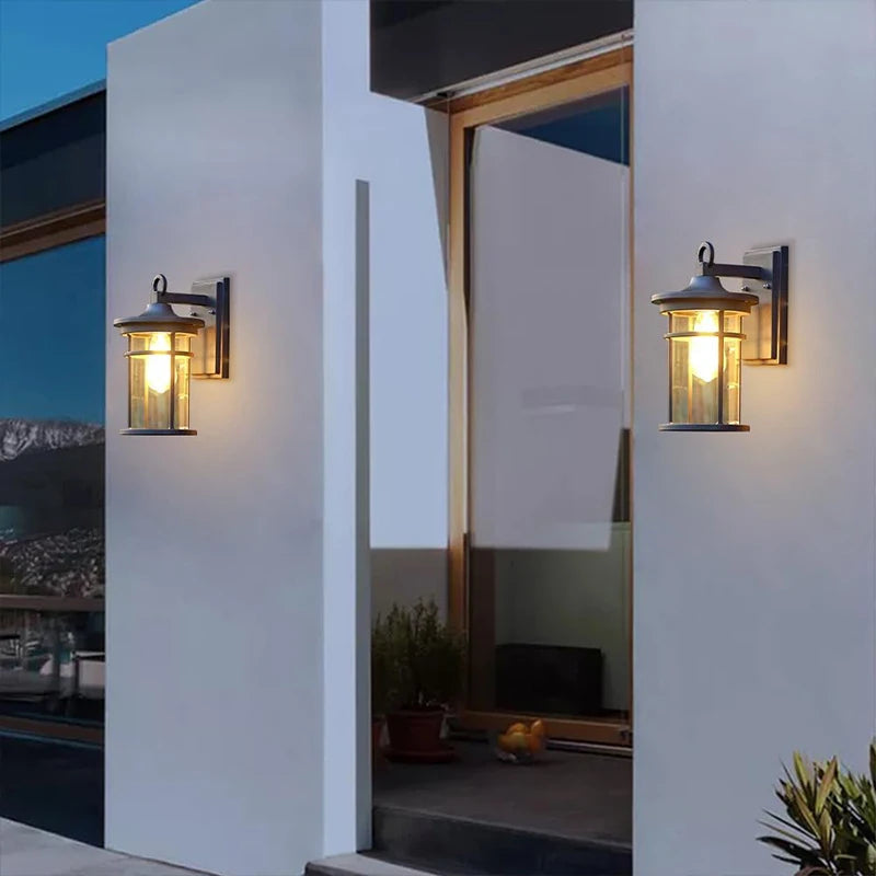 Farol de pared exterior Nyrena en la entrada de una casa – imagen 10