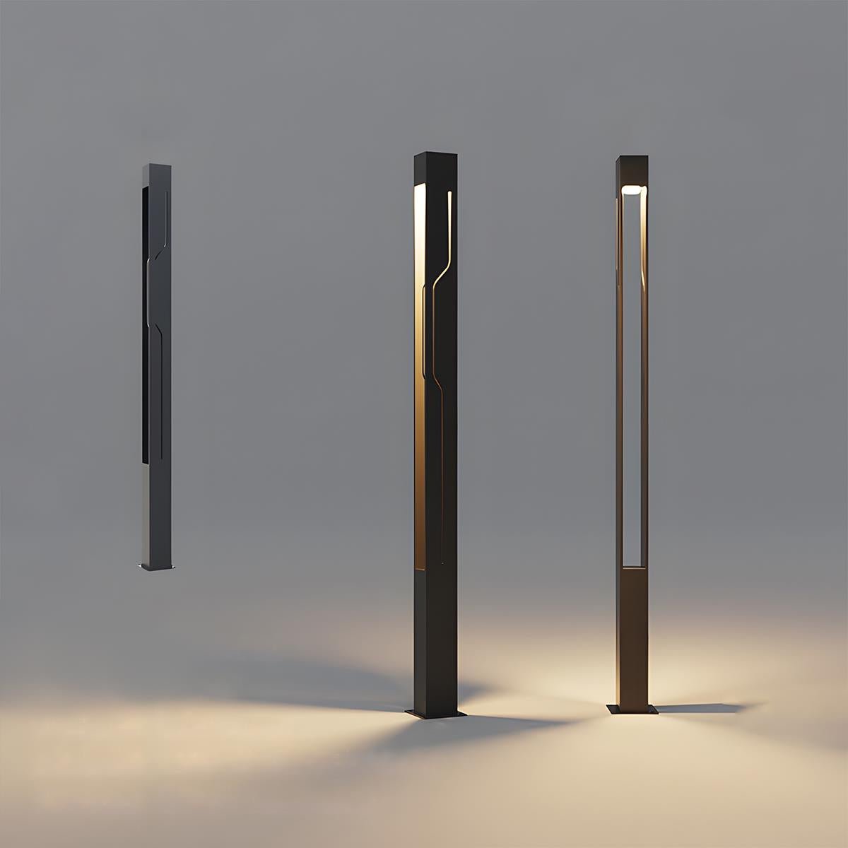 Columna LED de jardín Olmena en una entrada moderna – imagen 11