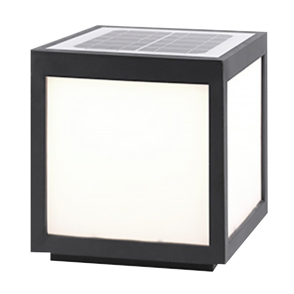 Farol de pilar exterior Kobira cubo LED – versión solar alta
