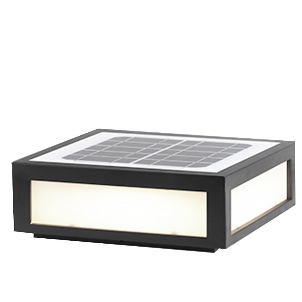 Farol de pilar exterior Kobira cubo LED – versión solar baja