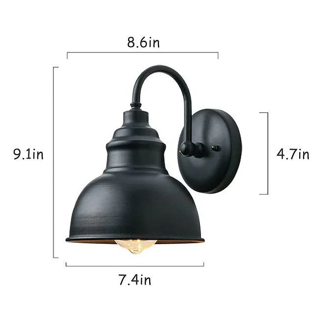 Aplique de pared exterior Jamira – medidas en pulgadas