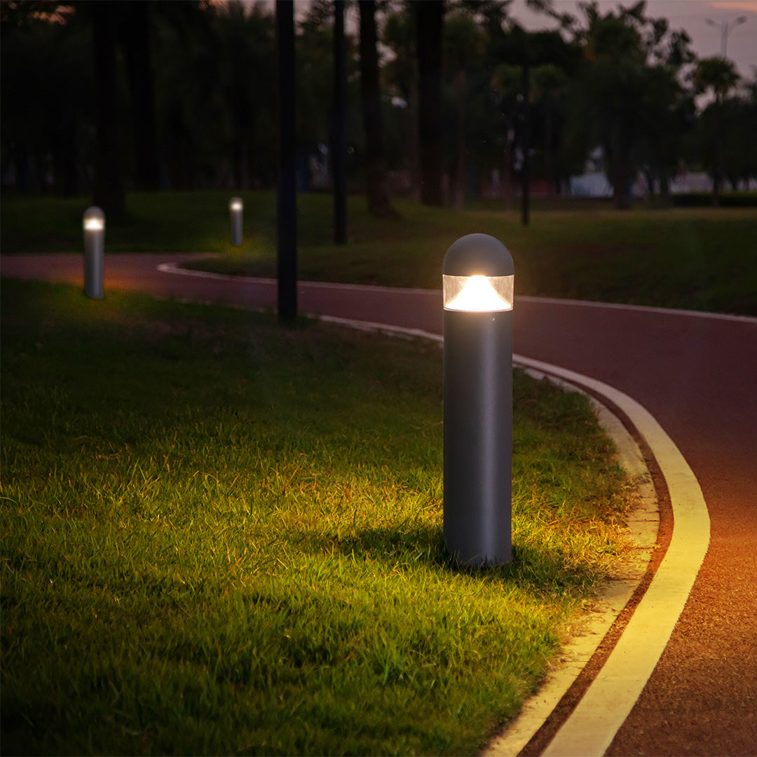 Baliza de jardín LED Olbera – balizas a lo largo de un camino de parque