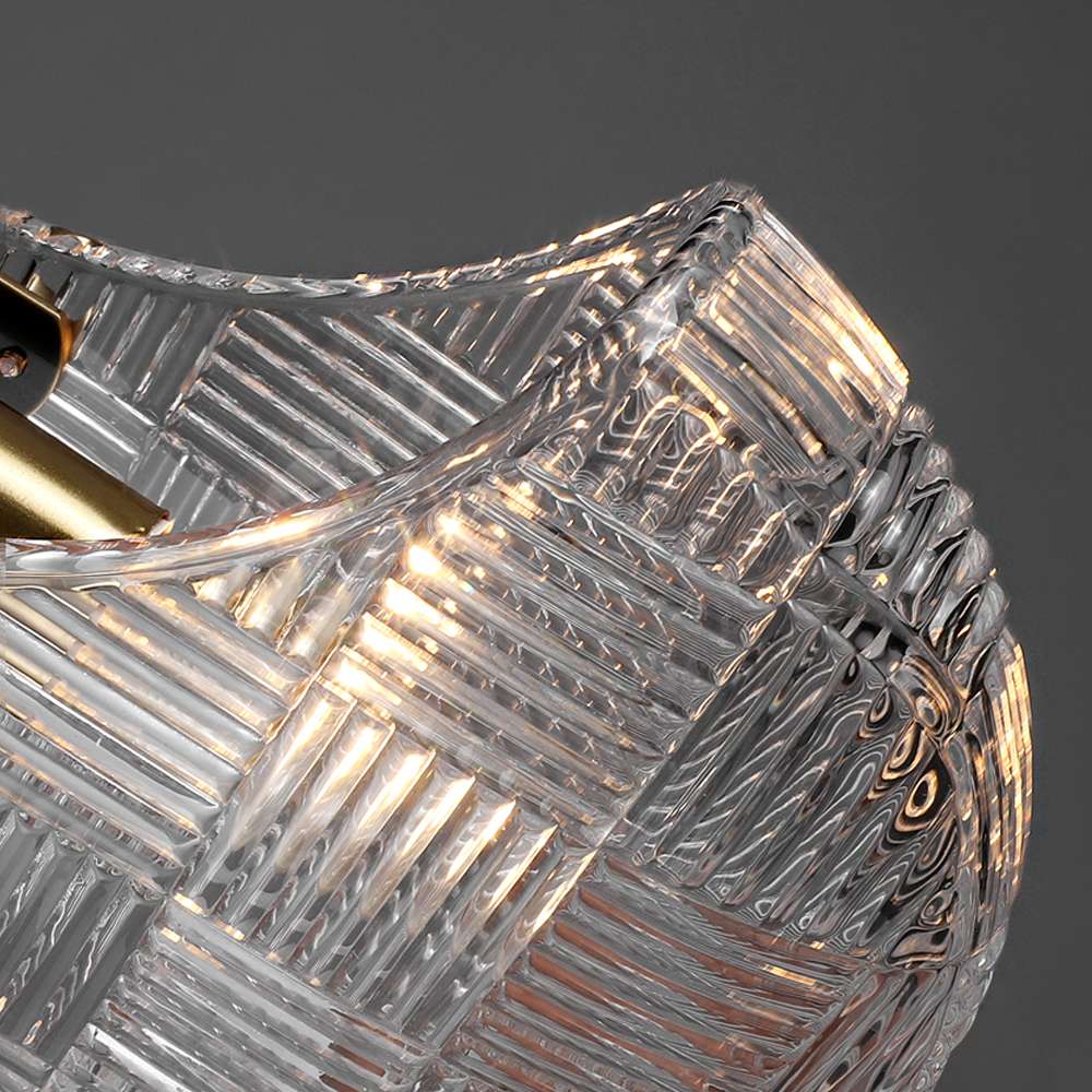 Lámpara colgante de cristal tallado Fardisa – detalle del cristal tallado