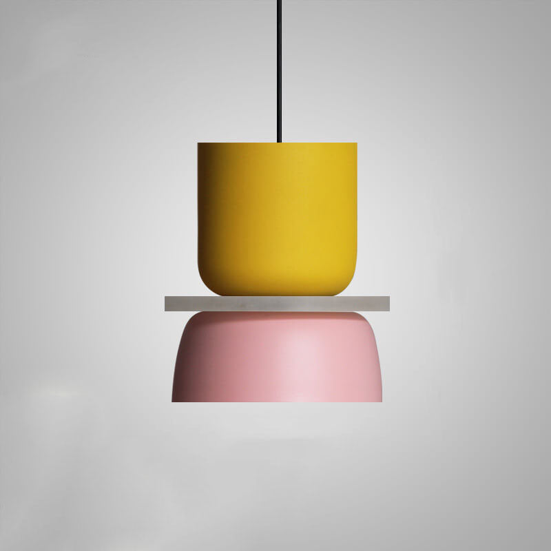 Lámpara colgante nórdica bicolor Bitona – vista principal