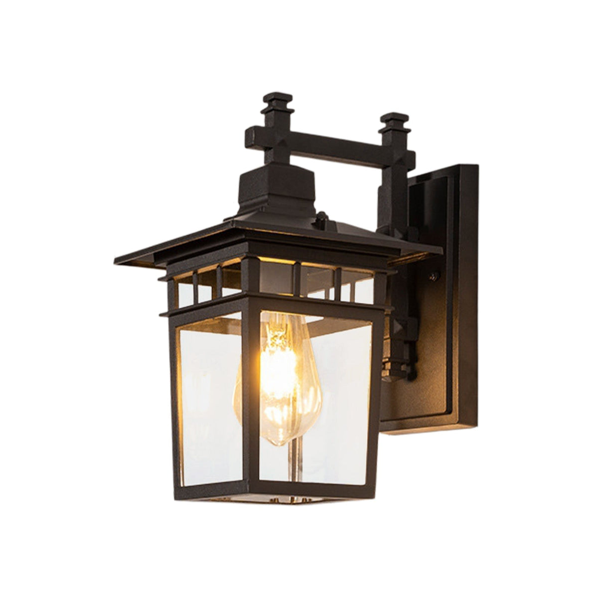 Aplique de pared exterior Varola farol negro – vista principal