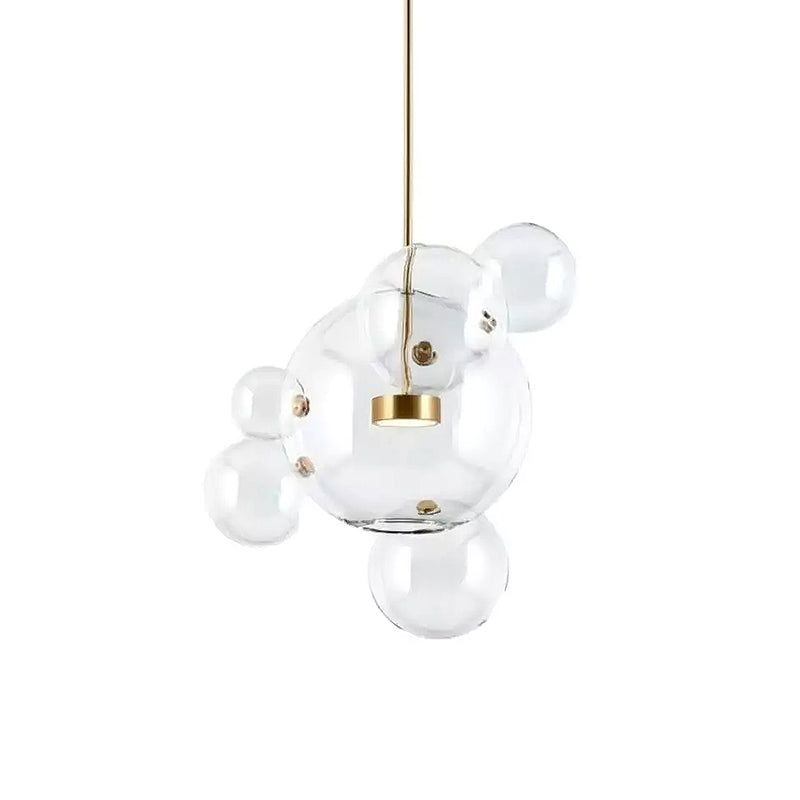 Lámpara colgante de esferas de cristal Perlada – 6 esferas