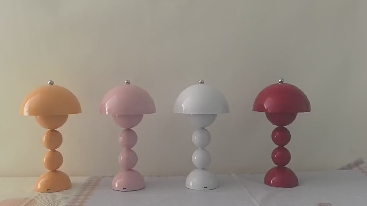 LumiFlor - Lámpara de Mesa LED Recargable USB Decorativa Amarillo Rojo Azul Blanco Rosa Marrón Verde