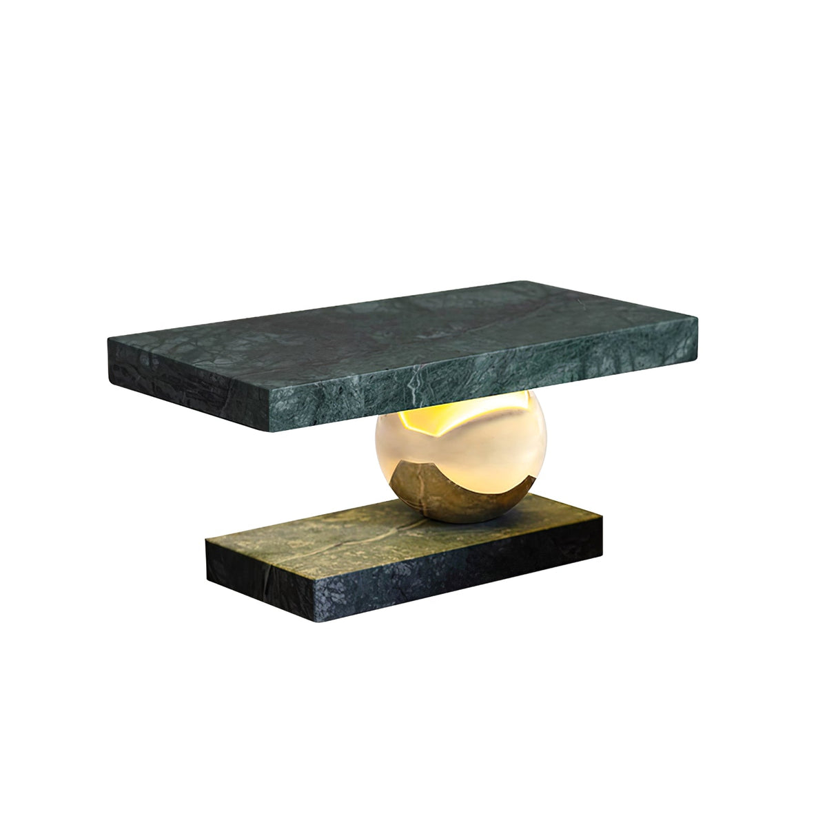 Lámpara de mesa de mármol Quasara sobre una mesa auxiliar – imagen 11