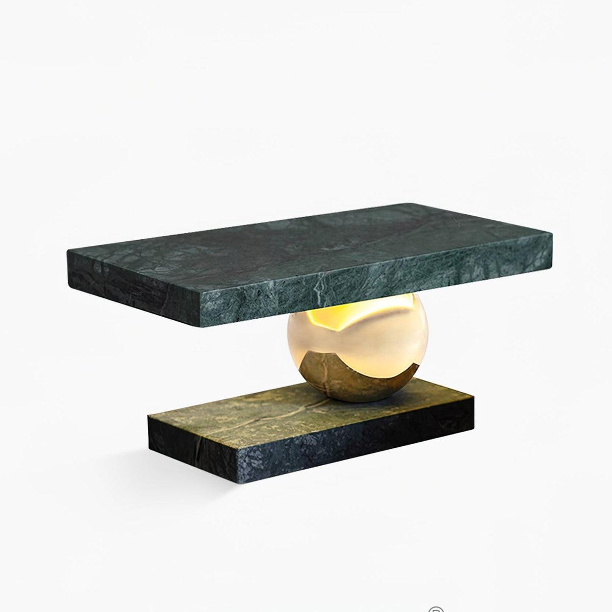 Lámpara de mesa de mármol Quasara sobre una mesa auxiliar – imagen 18