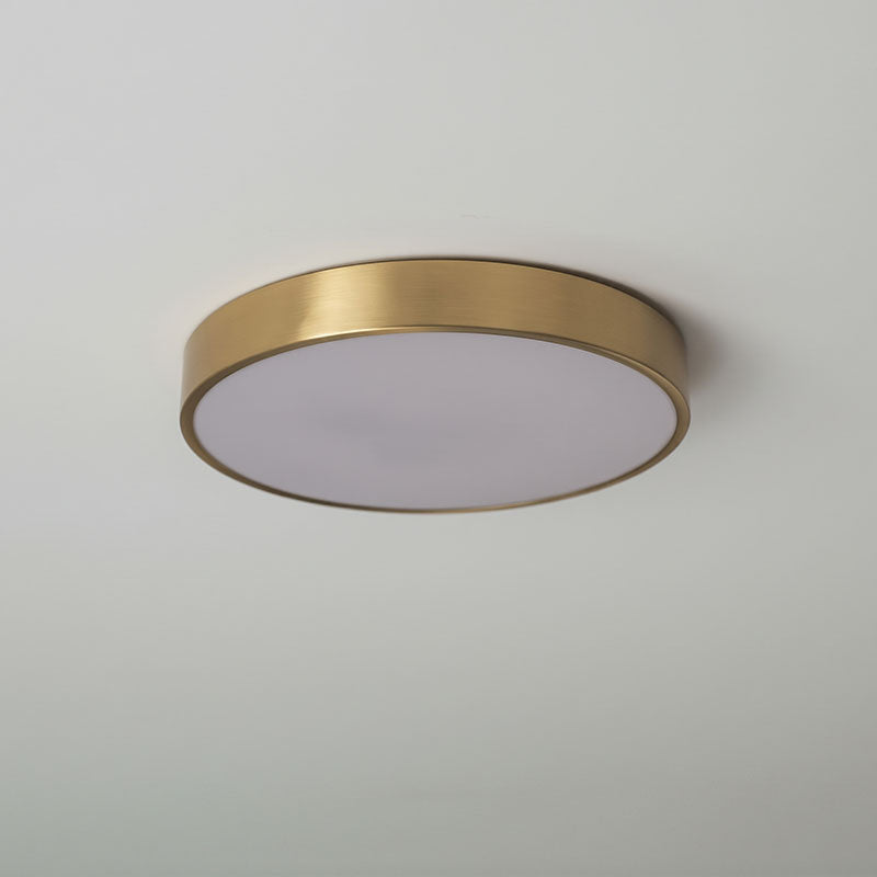 Aurino - Plafón LED de Techo Ultrafino con Aro de Latón Cepillado