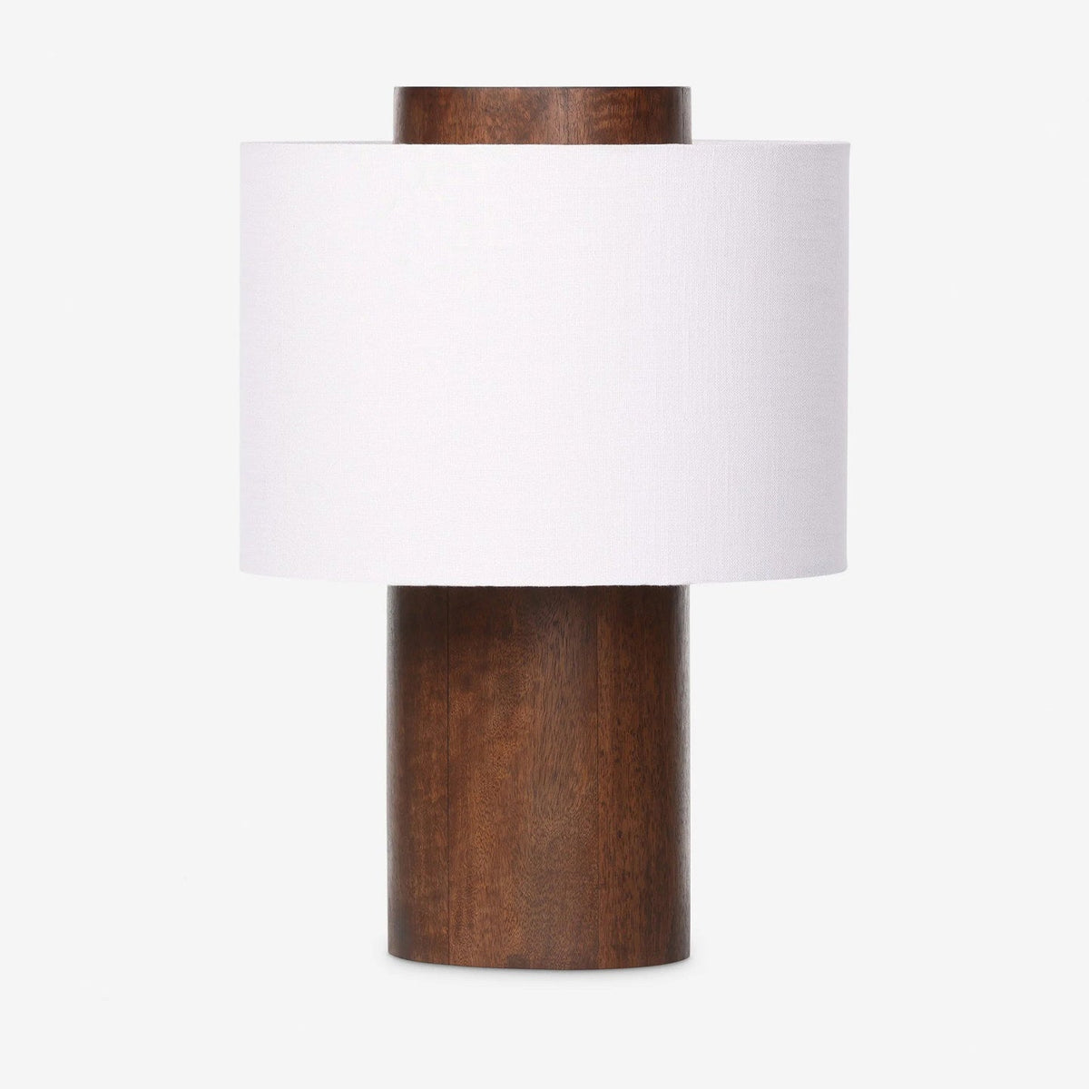 Lámpara de mesa de madera Robira – vista lateral sobre fondo neutro