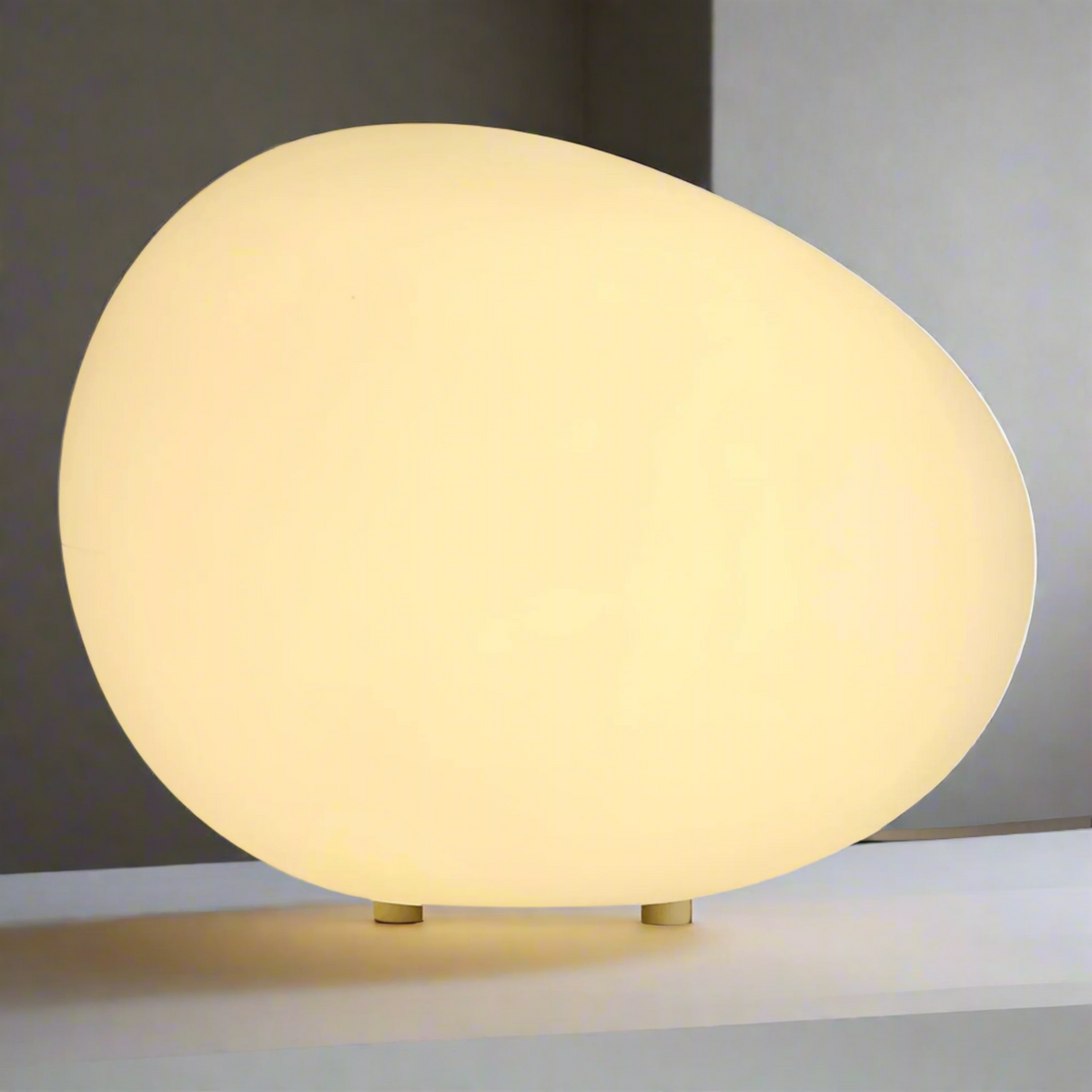 Rolesa - Lámpara de Mesa Canto Rodado de Luz Blanca Minimalista