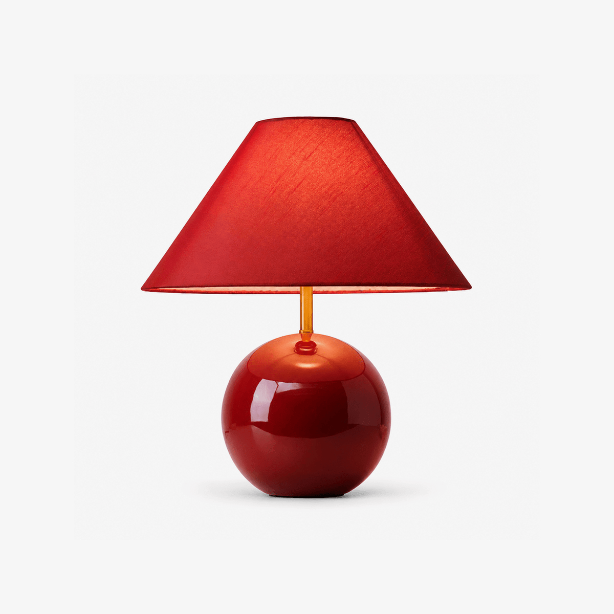 Lámpara de mesa de cerámica roja Rubiela – vista principal