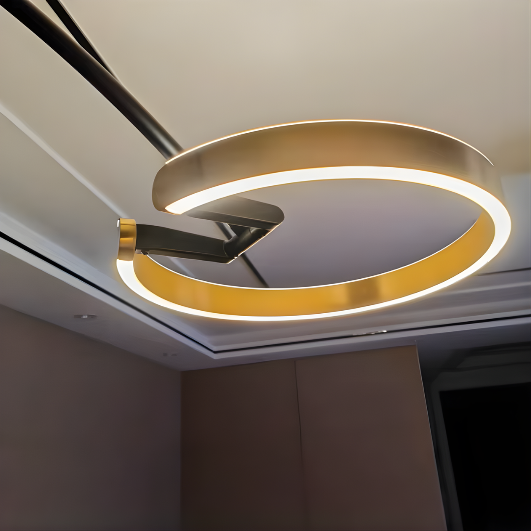 Lámpara de pie arco Ruedana en un salón moderno – imagen 16