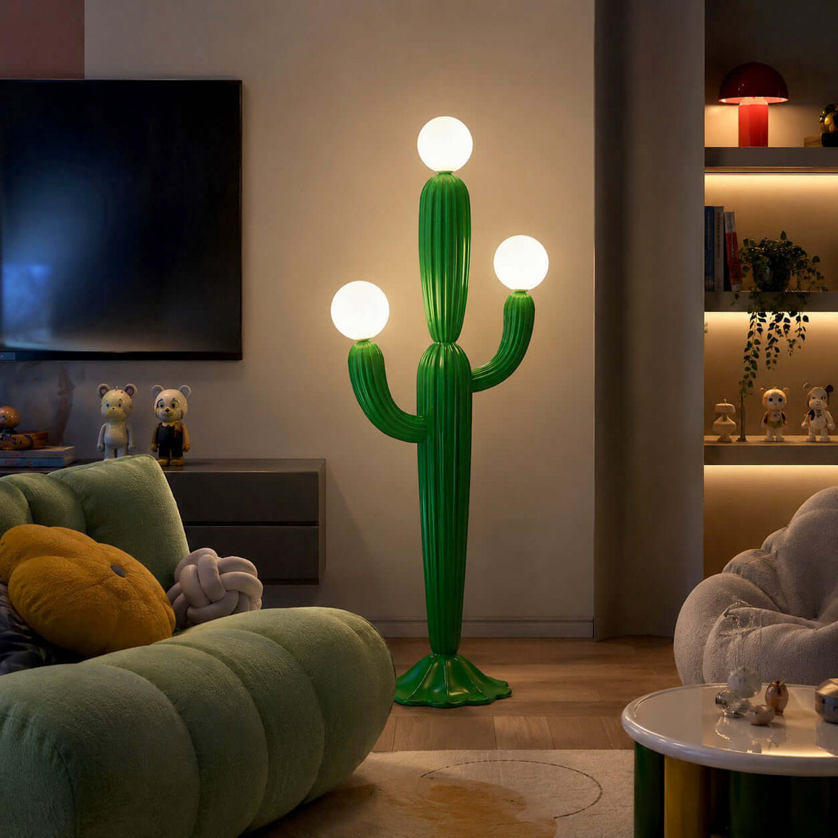 Lámpara de pie cactus Saguara en un salón luminoso – imagen 5