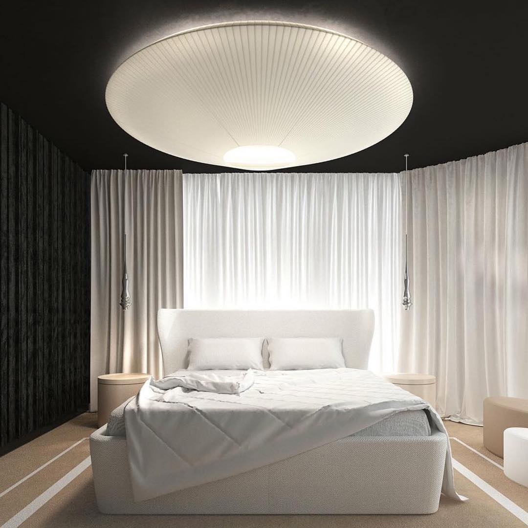 Plafón de techo de tela Sedalia en un salón luminoso – imagen 17