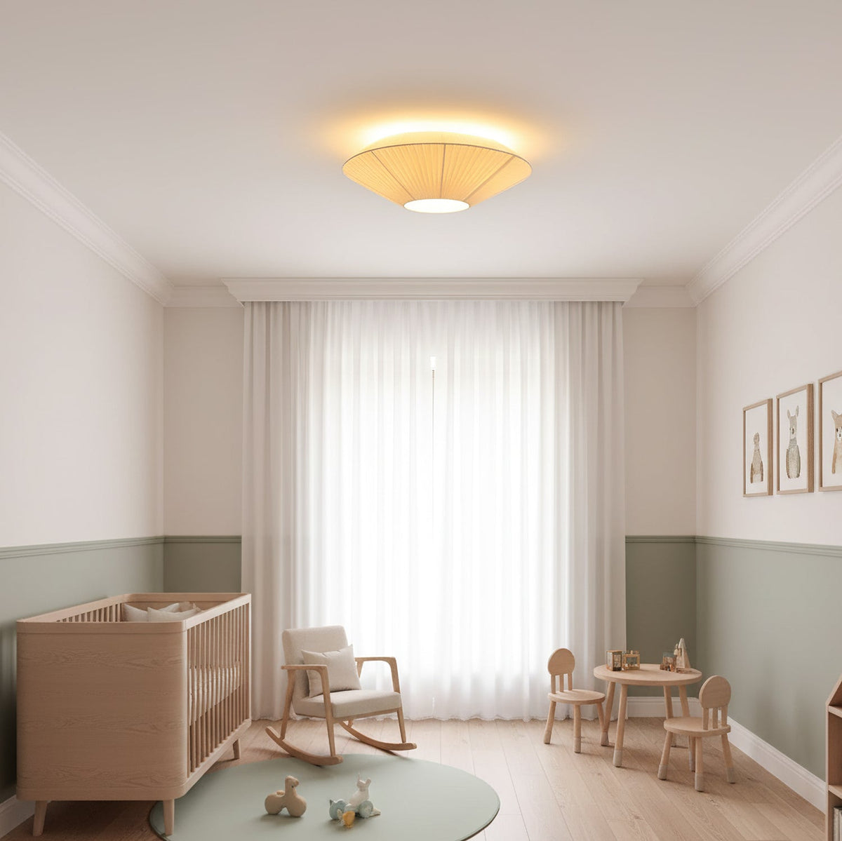 Plafón de techo de tela Sedalia en un salón luminoso – imagen 7