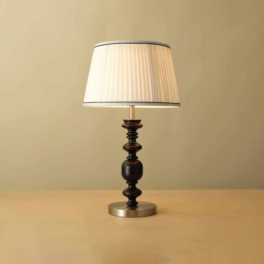 Lámpara de mesa clásica Sentero – en negro y cromo, 64 cm