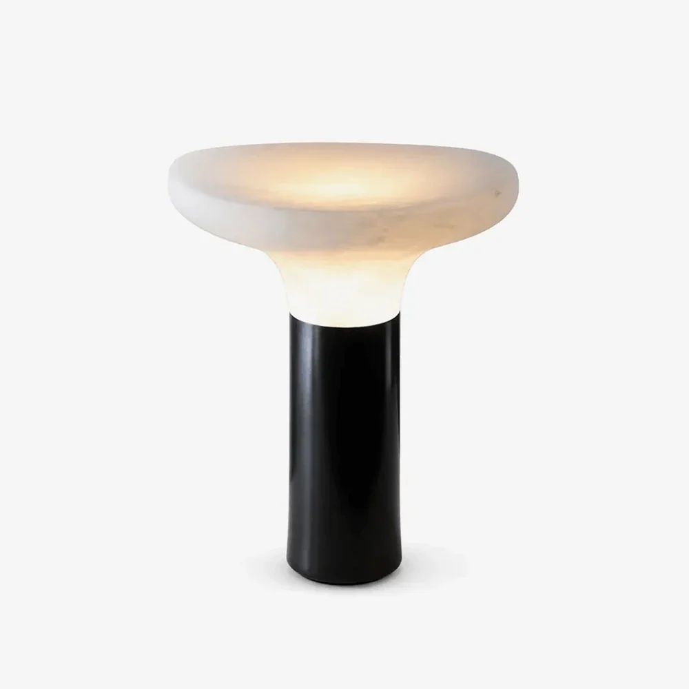 Lámpara de mesa de alabastro Setalba – con luz cálida difusa