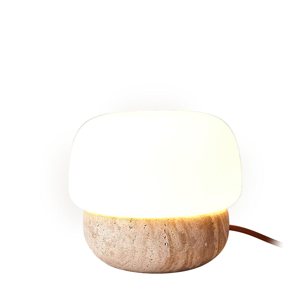 Lámpara de mesa de travertino Setina – vista principal