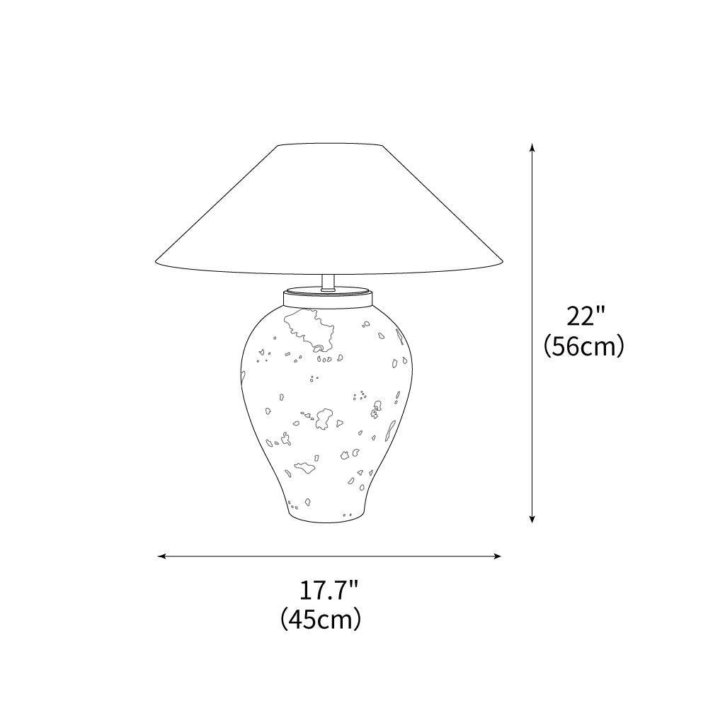Lámpara de mesa de cerámica Sileta – medidas