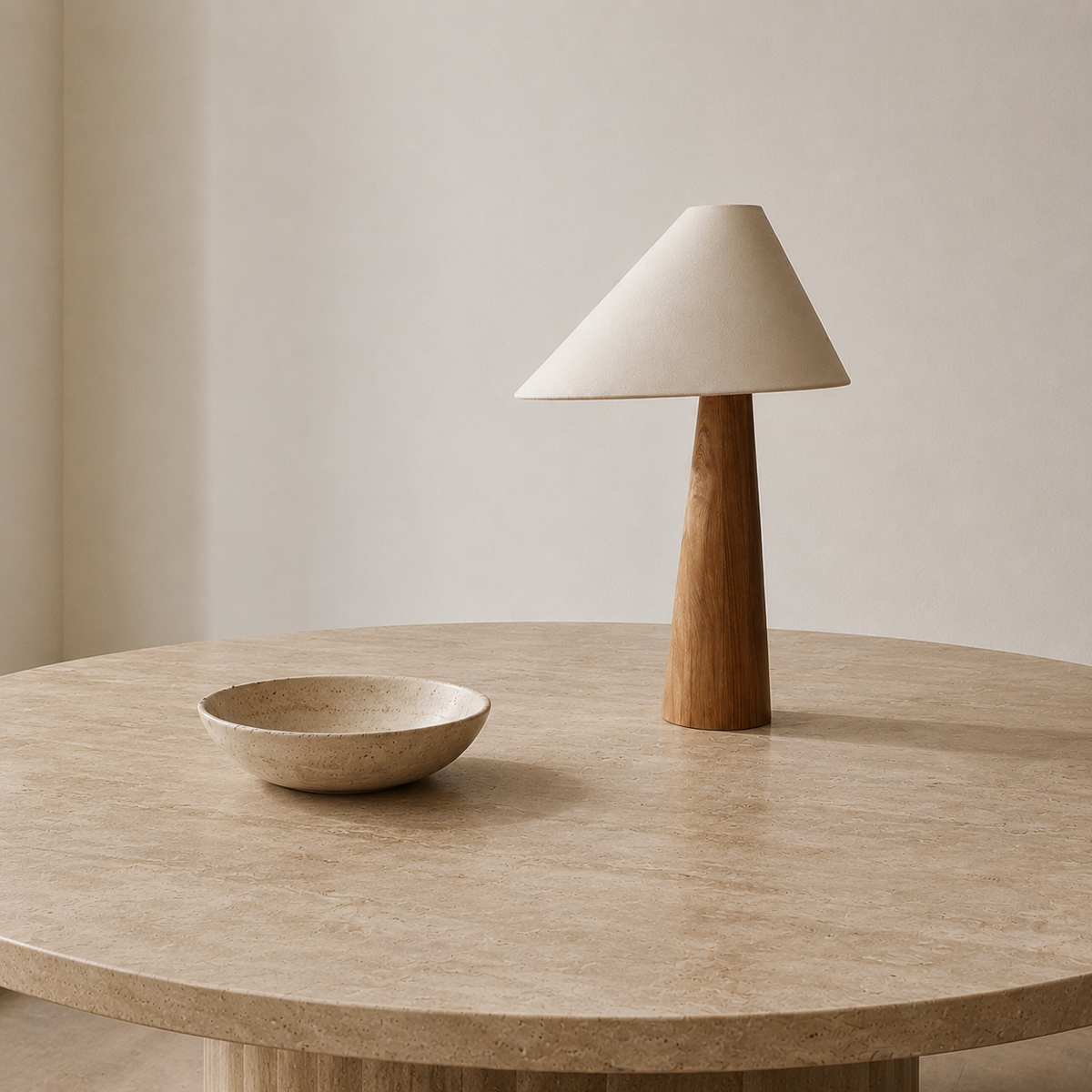 Lámpara de mesa de madera Silvena – vista principal