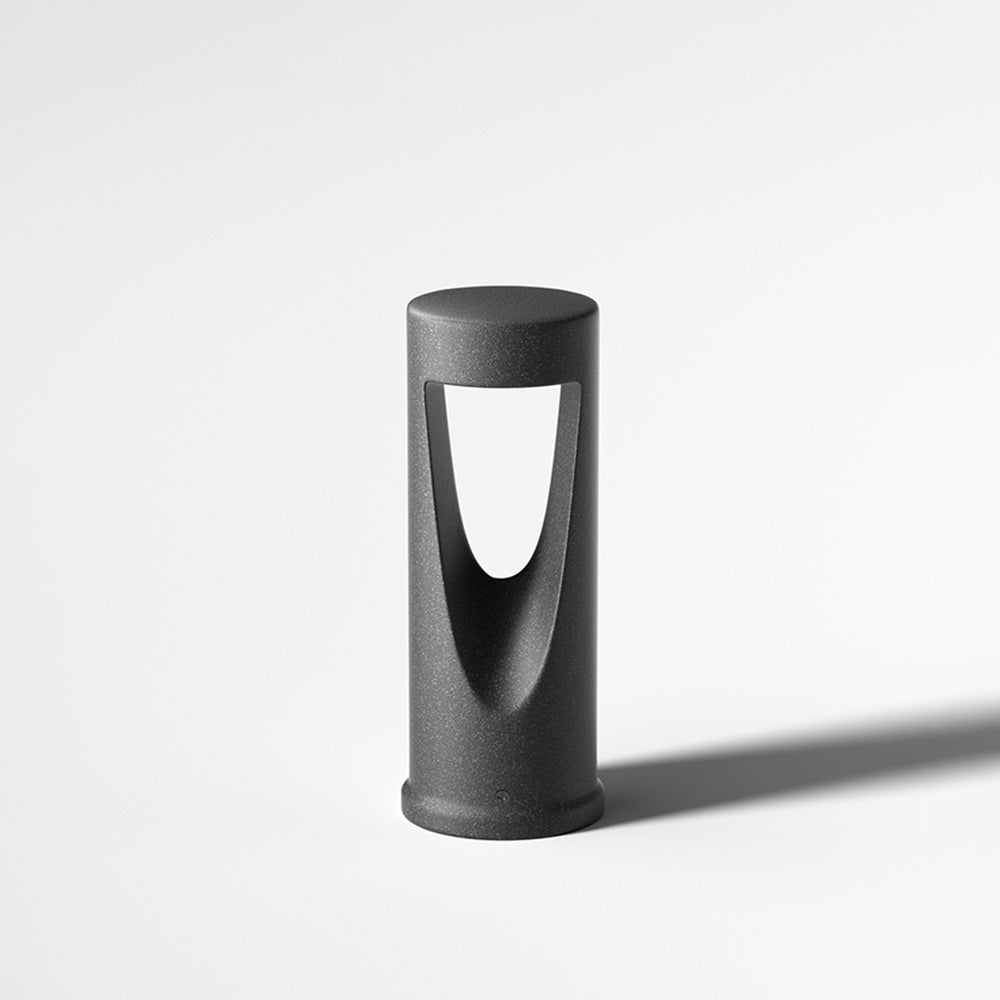 Necala - Baliza de Jardín LED Cilíndrica con Apertura Curva en Metal