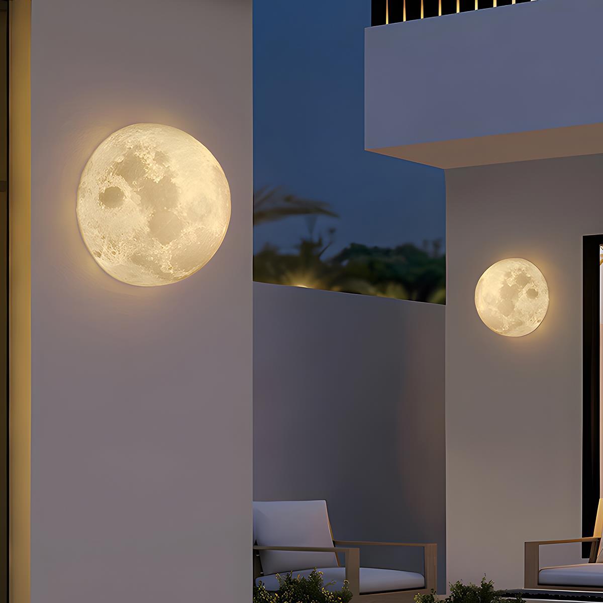 Aplique de pared exterior Lunoro – en una terraza