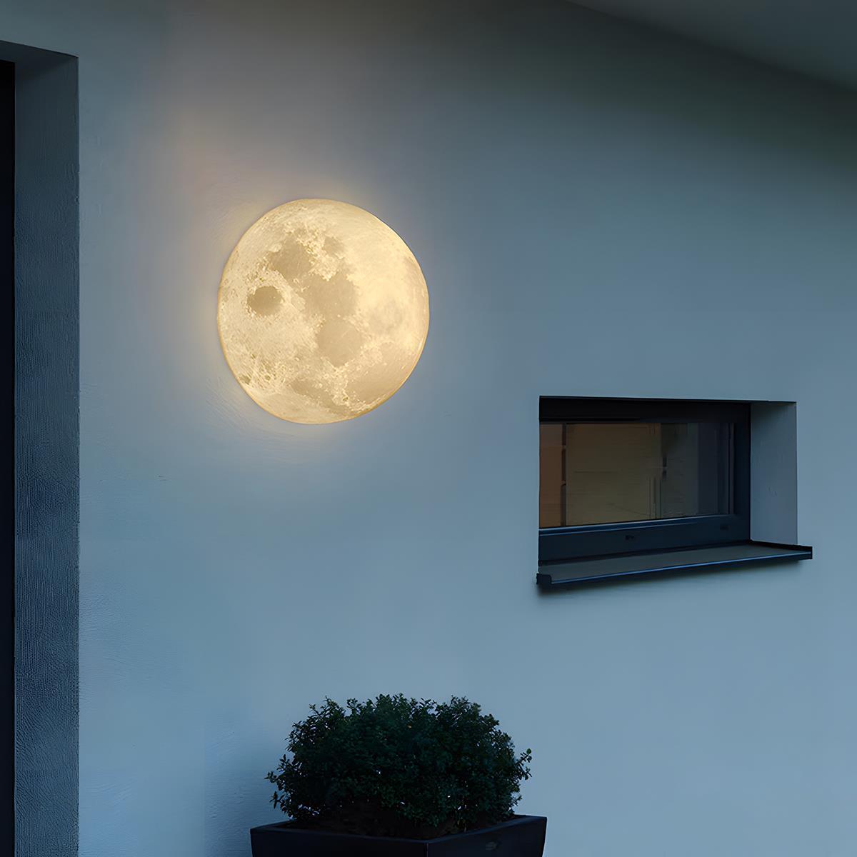 Aplique de pared exterior Lunoro – en una pared azul