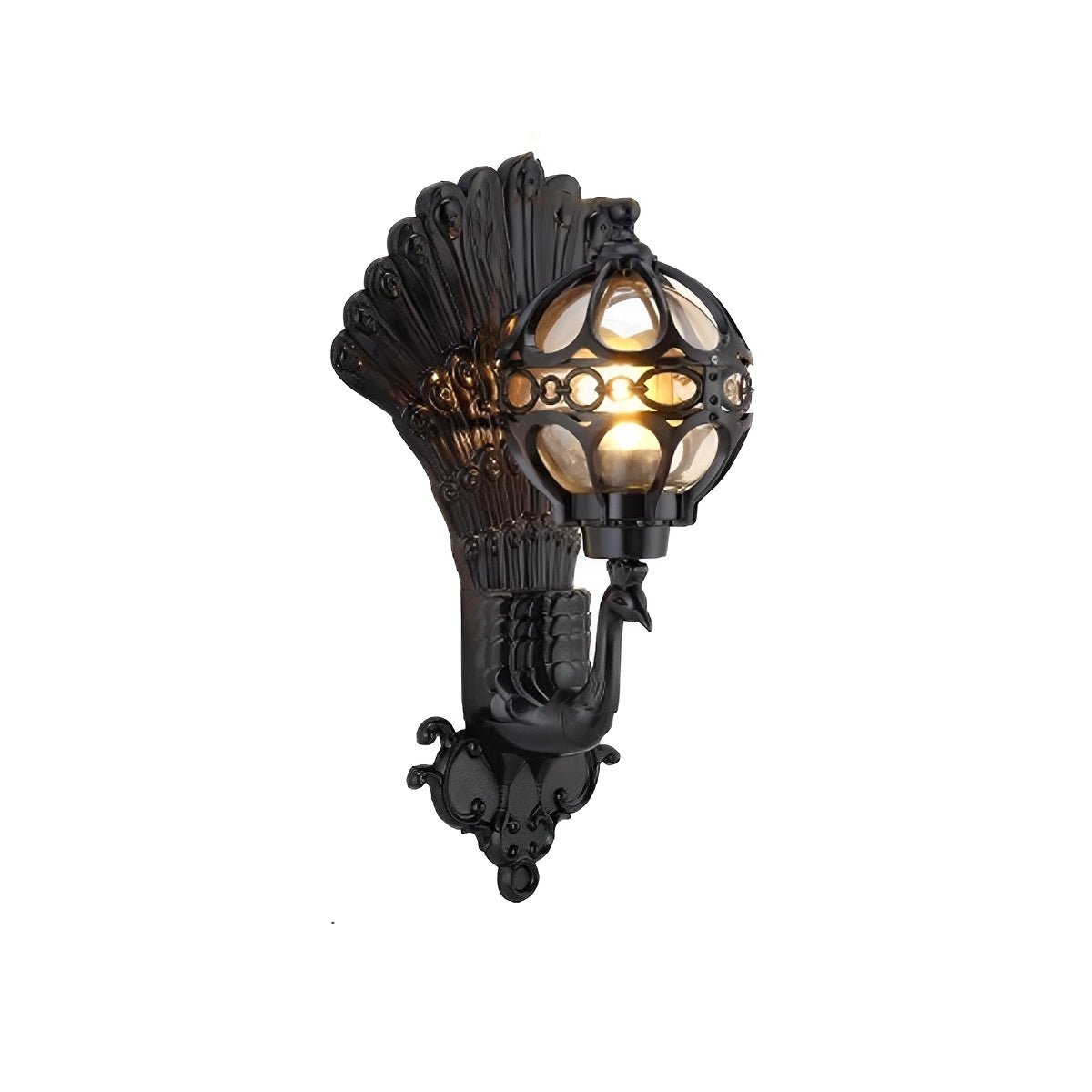 Aplique de pared exterior Mipava – acabado negro
