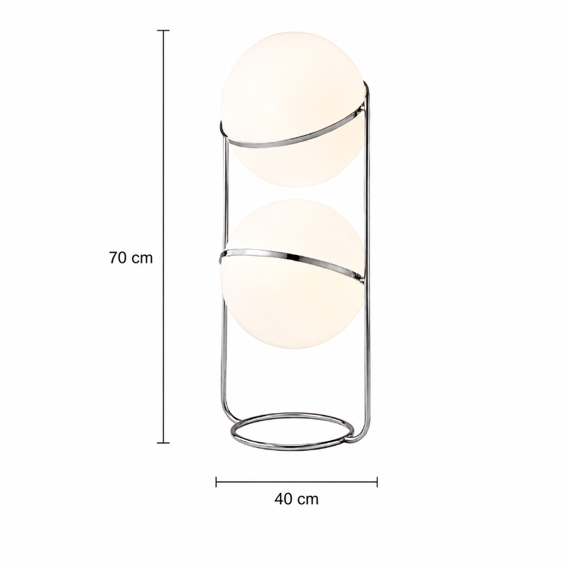 Lámpara de pie de globos Yaluna – modelo de 2 globos de 70 cm